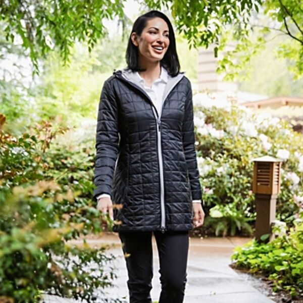 Cutter & Buck Rainier PrimaLoft®  Womens Eco Insulated Hooded Long Coat Thumbnail