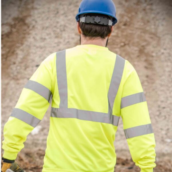 Class 3 Safety Green Long Sleeve T-shirt Thumbnail